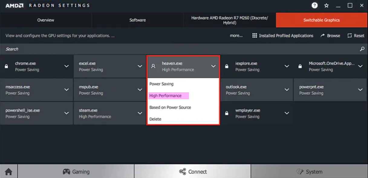 تنظیمات AMD Radeon