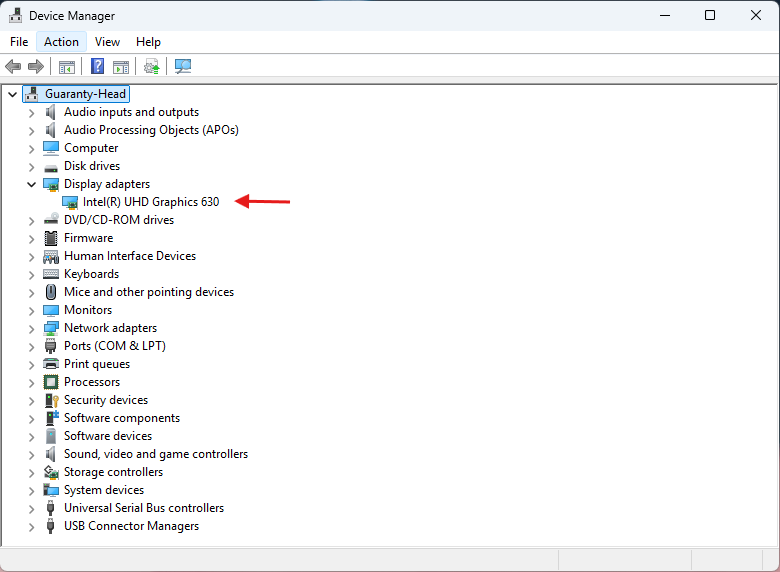 شناسایی نوع کارت گرافیک
